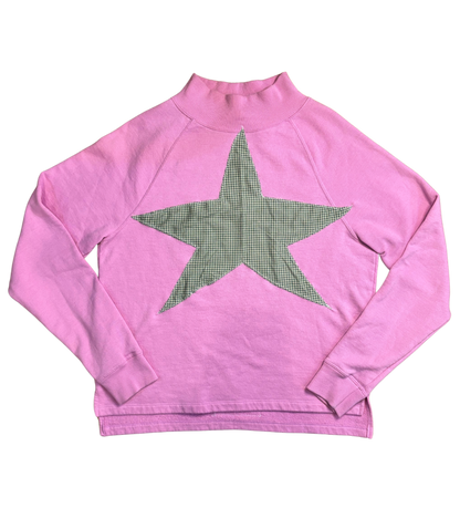 pink n green star crewneck