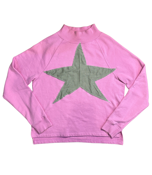 pink n green star crewneck