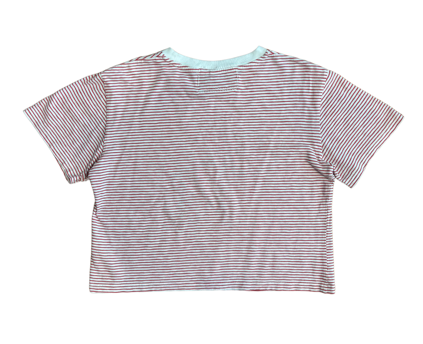 starpwr stripe cropped tee