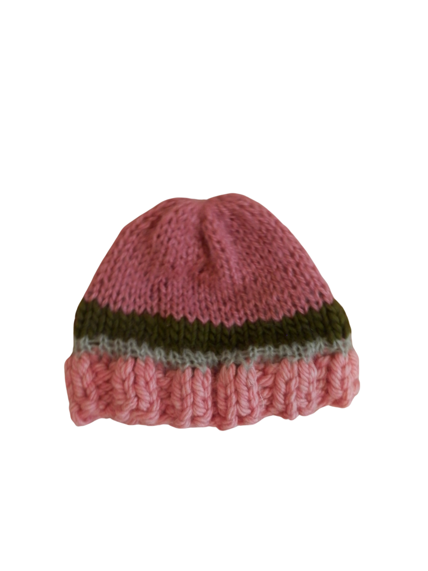 fuzzy knit beanie in bubblegum