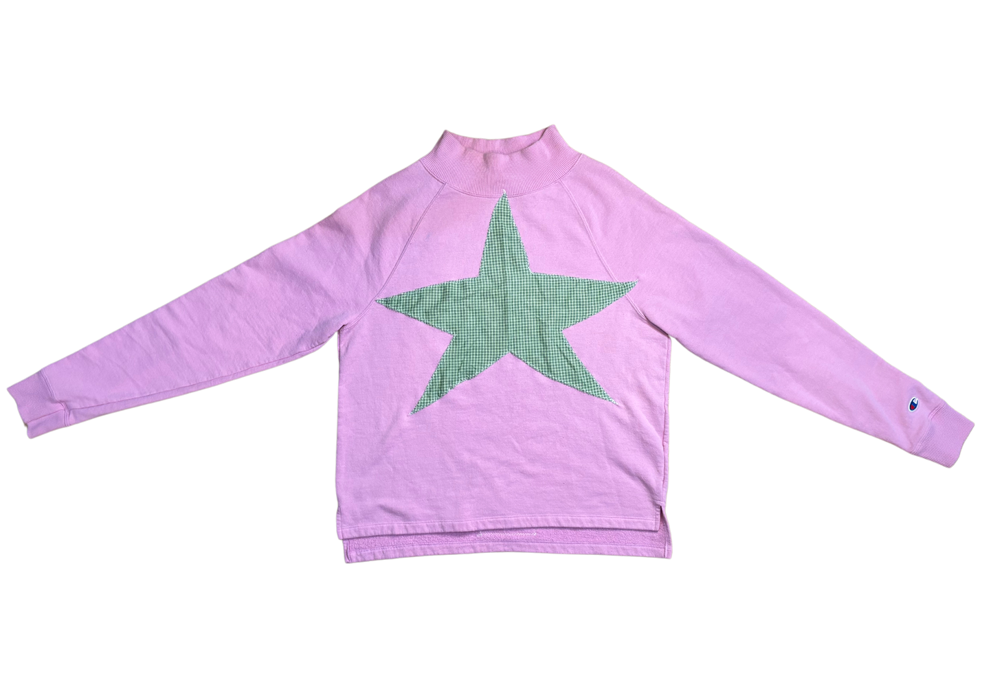 pink n green star crewneck