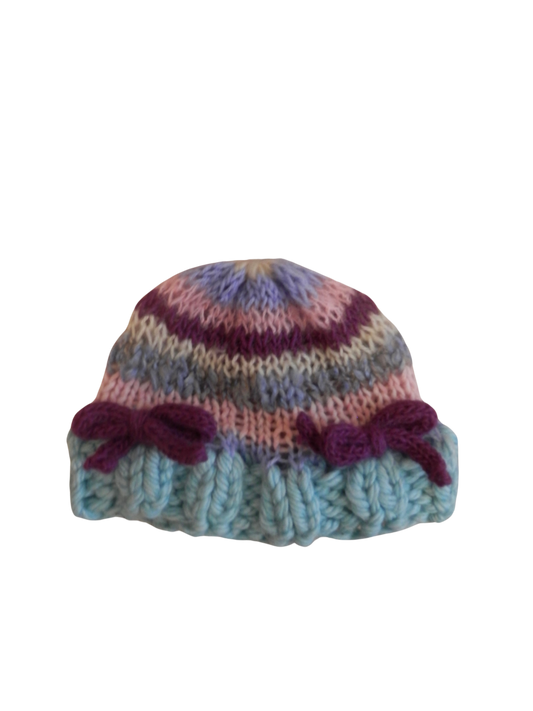 bow knit beanie
